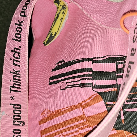 Loop Htf Andy Warhol Pink Guns Graphic Art Tote Bag - Picture 10 of 11